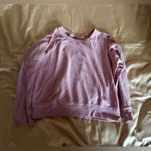J CREW Women's Light Pink Vintage cotton terry crewneck pullover Size M